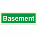 Glow in the dark Basement Stairway identification sign