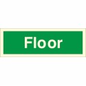 Glow in the dark Floor stairway identification sign