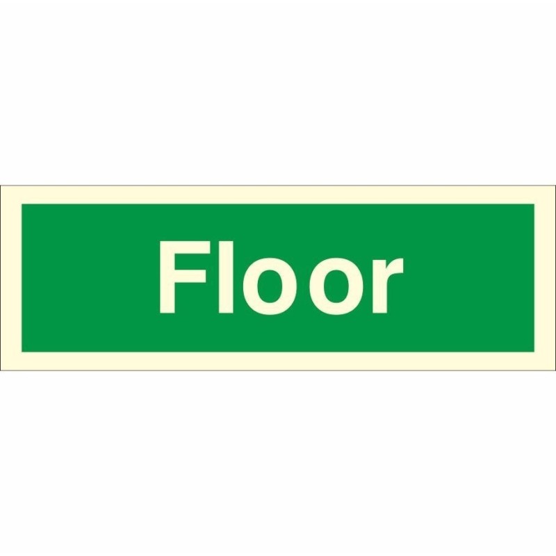 Photoluminescent Floor Stairway Identification Sign