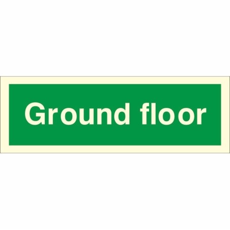 Ground Floor Glow in the Dark Sign | Safety Signs UK