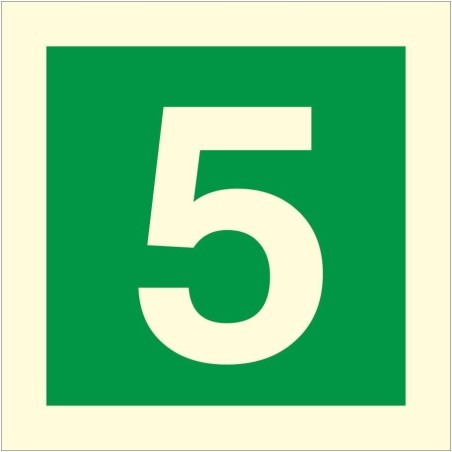 Glow in the Dark Fire Sign 5 Sign | Safety Signs UK