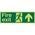 Photoluminescent Fire Exit Arrow Up Sign