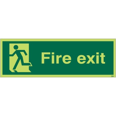 Photoluminescent Fire Exit Sign