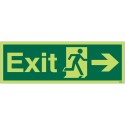 Photoluminescent Exit Arrow Right Sign