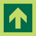 Photoluminescent Arrow Up Symbol Sign