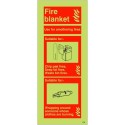 copy of Photoluminescent Fire Blanket Sign
