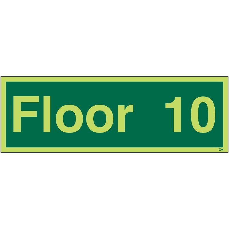 Floor 10 - Floor Identification Sign - Class C