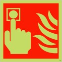 Glow in the Dark Fire Alarm Symbol Sign - Class C