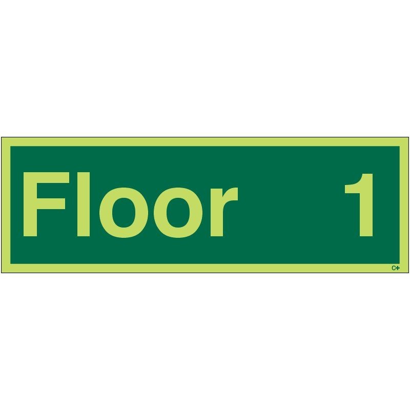 Floor 1 - Floor Identification Sign - Class C