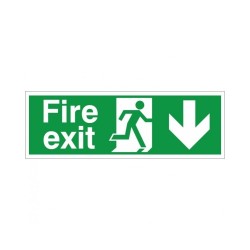 copy of Fire Exit Arrow Left Brushed Aluminium Sign