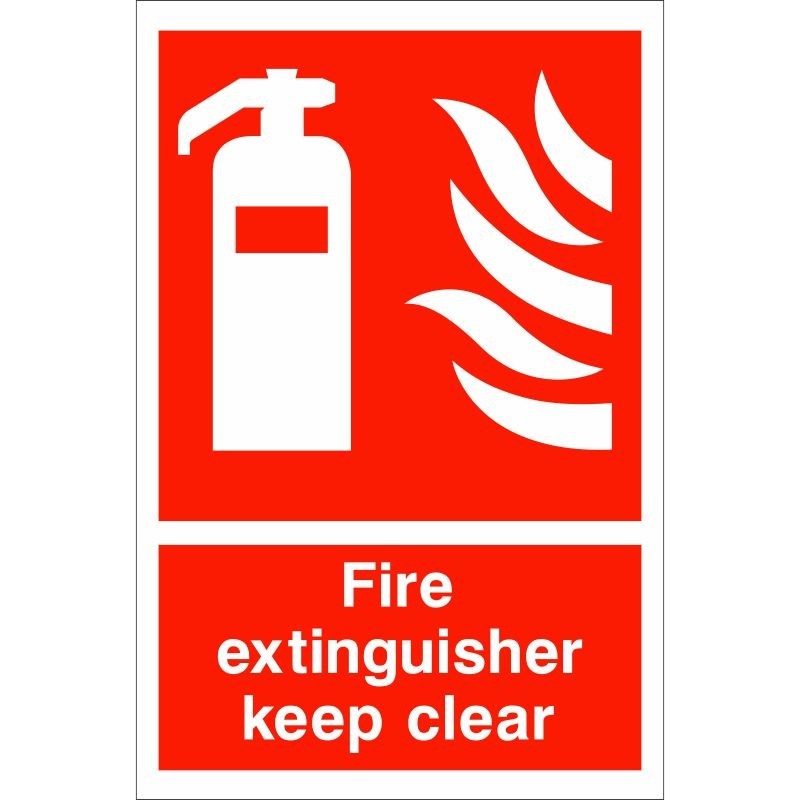 Fire Extinguisher Keep Clear Sign