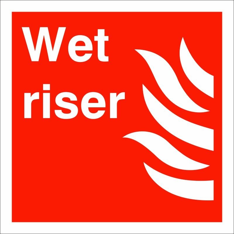 Wet Riser Sign 200 x 200mm