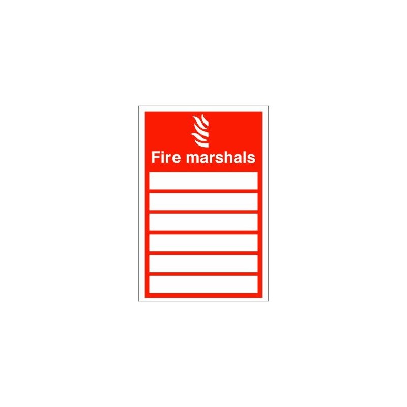 Fire Marshall Sign 150 x 200mm