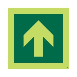 Photoluminescent Arrow Up Symbol Sign