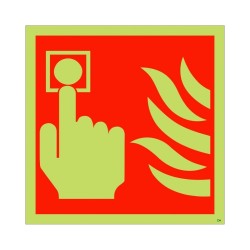 Glow in the Dark Fire Alarm Symbol Sign