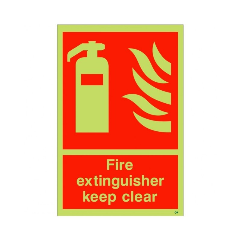 Glow in the Dark Fire Extinguisher Sign - Class C