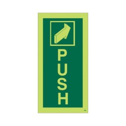 Photoluminescent Push Door Sign