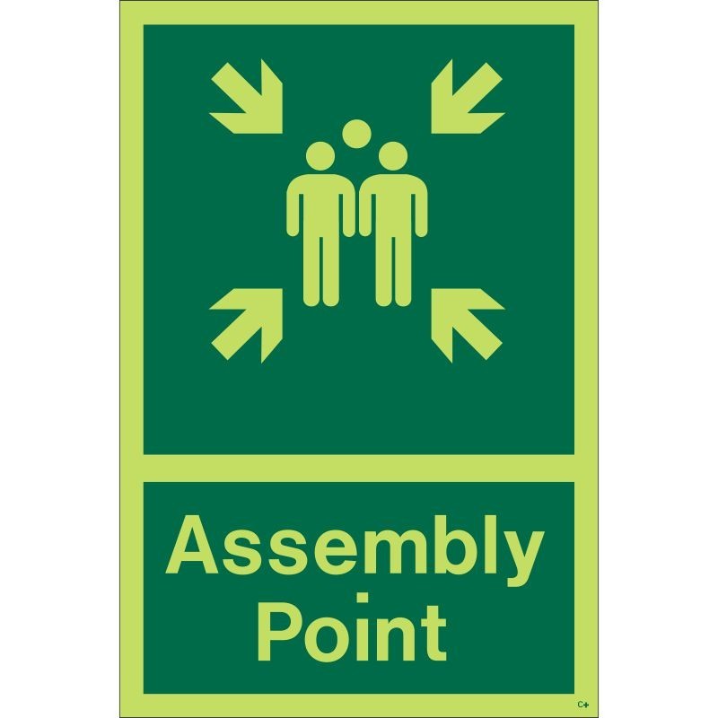 Photoluminescent Assembly Point Sign