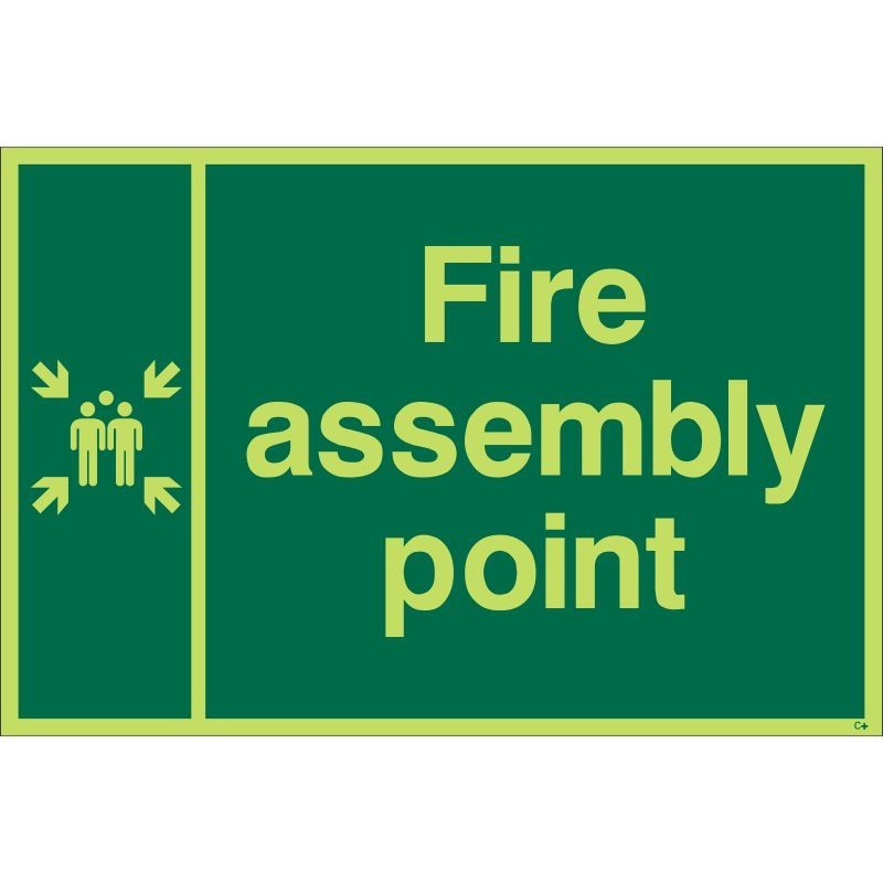 Glow in the Dark Fire Assembly Point Sign