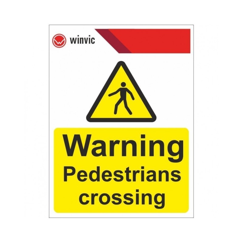 Warning Pedestrians Crossing Sign