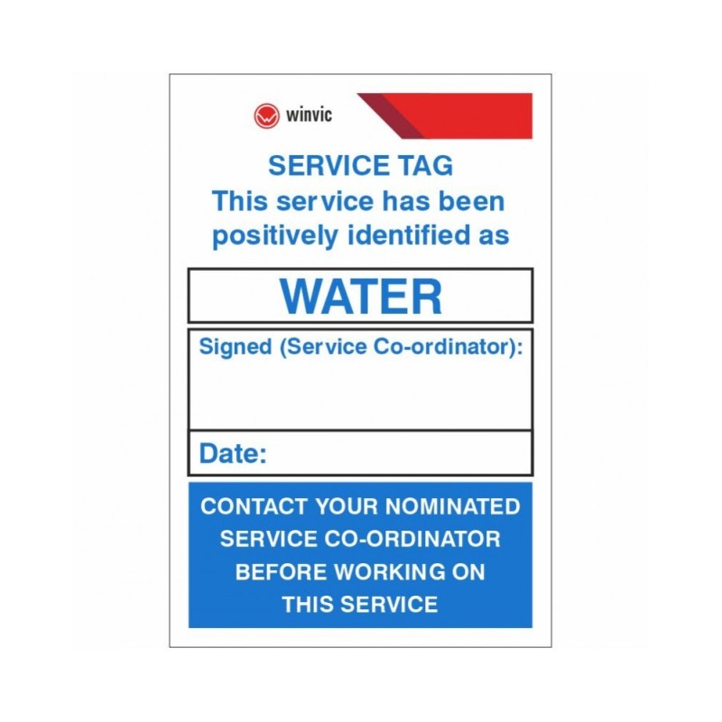 Water Service Tag