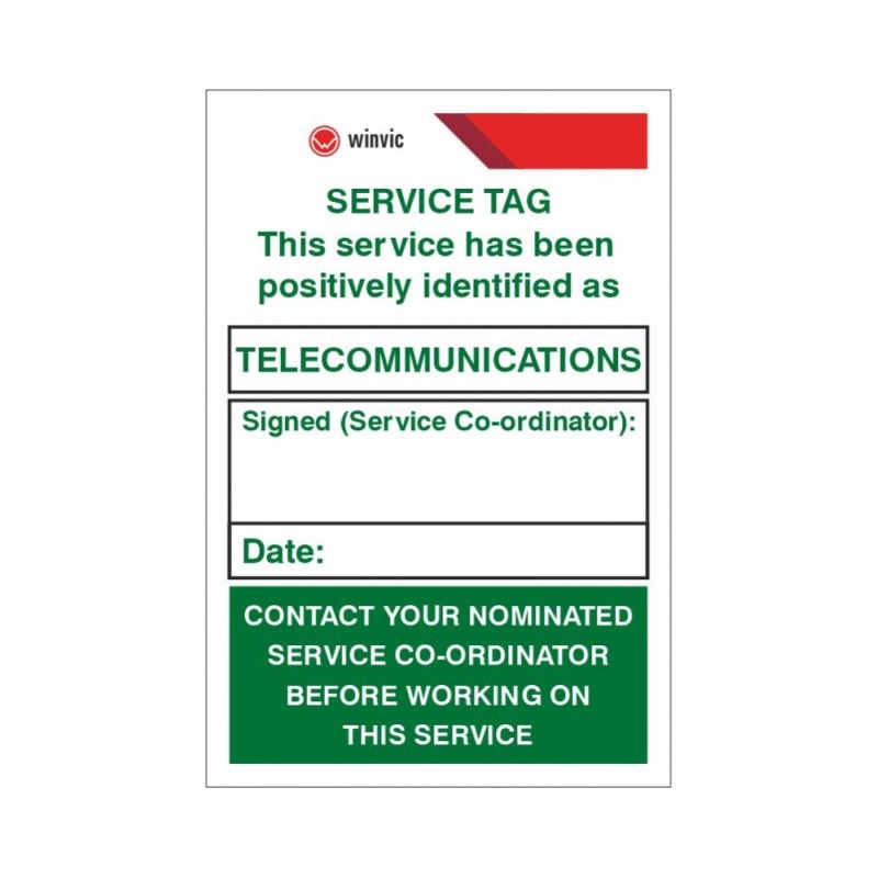 Telecommunications Service Tag