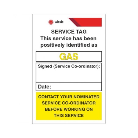 Gas Service Tag