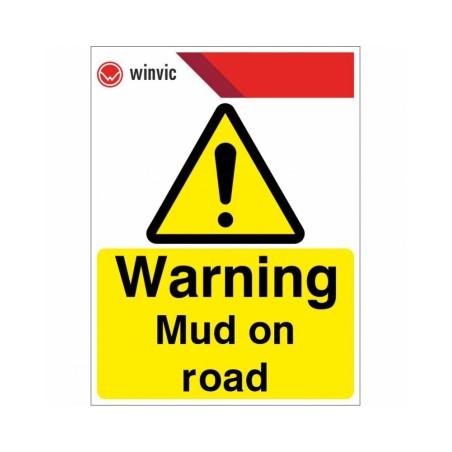 Warning Mud On Road