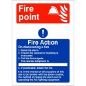 Fire Point Fire Action Sign 150 x 200mm