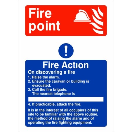 Fire Point Fire Action Sign 150 x 200mm