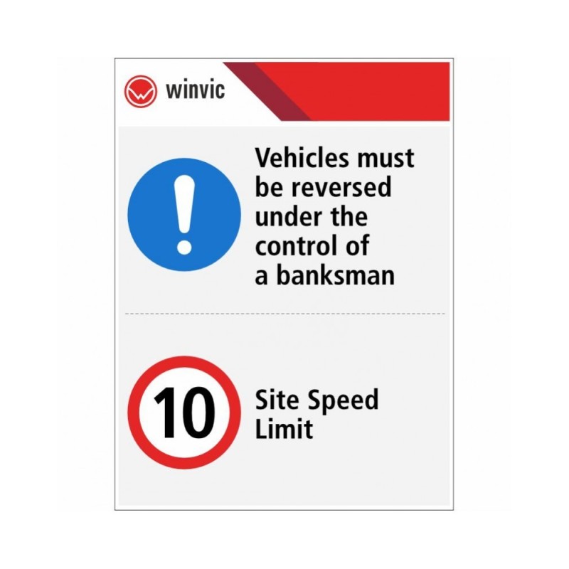 Vehicles Must Be Reversed / Site Speed Limit