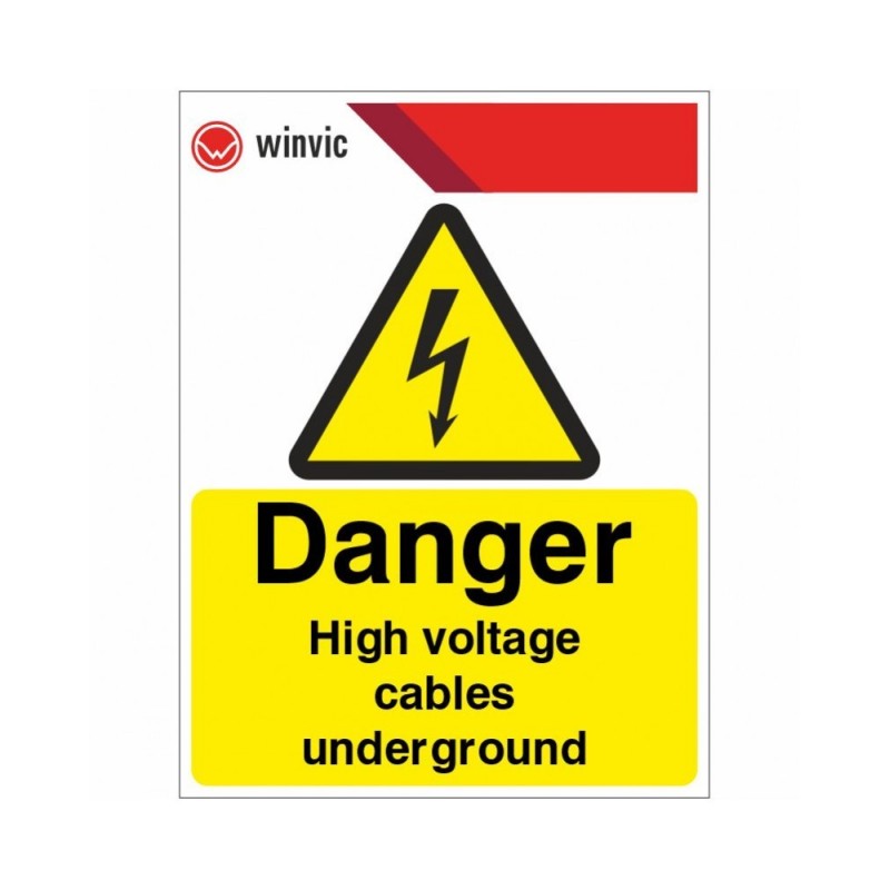 Danger High Voltage Cables Underground