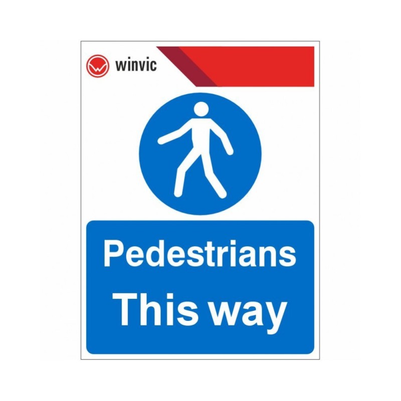 Pedestrians This Way (No Arrow)