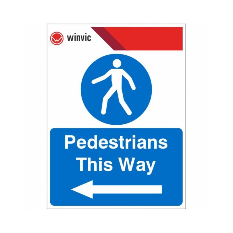 Pedestrians This Way (Left Arrow)