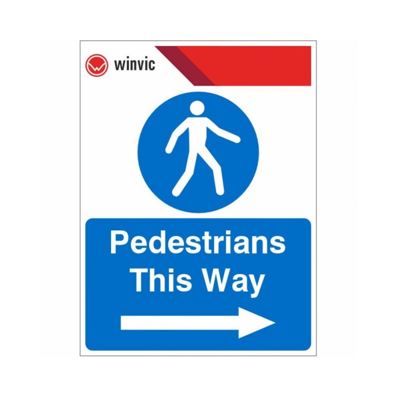 Pedestrians This Way (Right Arrow)