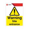 Warning Site Entrance Sign