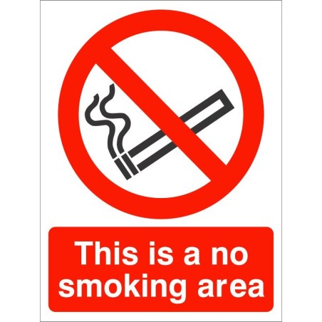 This Is A No Smoking Area Sign