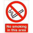 No Smoking In This Area Sign