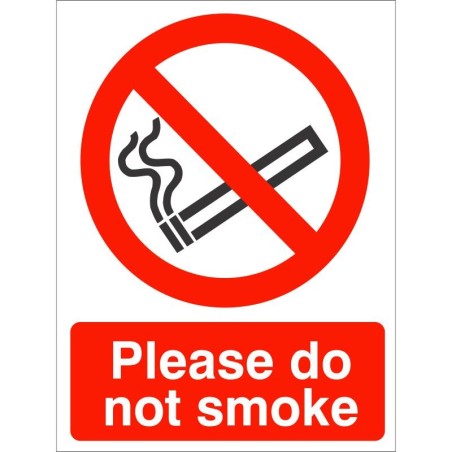 Please Do Not Smoke Sign