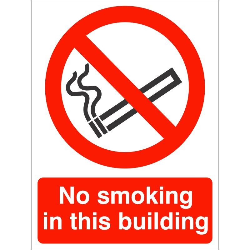 No Smoking In This Building Sign