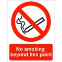 No Smoking Beyond This Point Sign