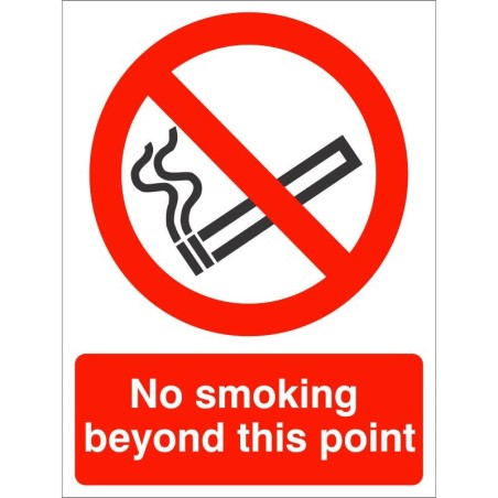 No Smoking Beyond This Point Sign