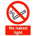 No Naked Light Sign