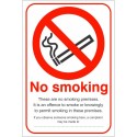 No Smoking These Are No Smoking Premises Sign