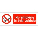 No Smoking In This Vehicle Sign