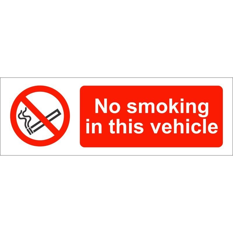 No Smoking In This Vehicle Sign