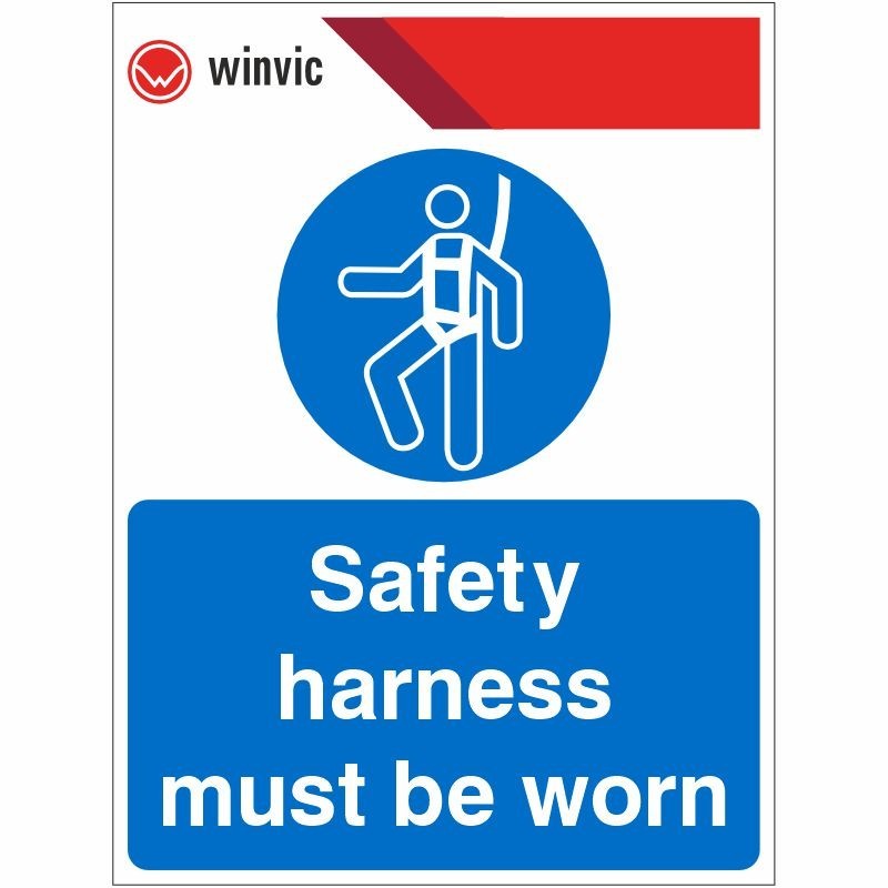 Safety Harness Must Be Worn Sign