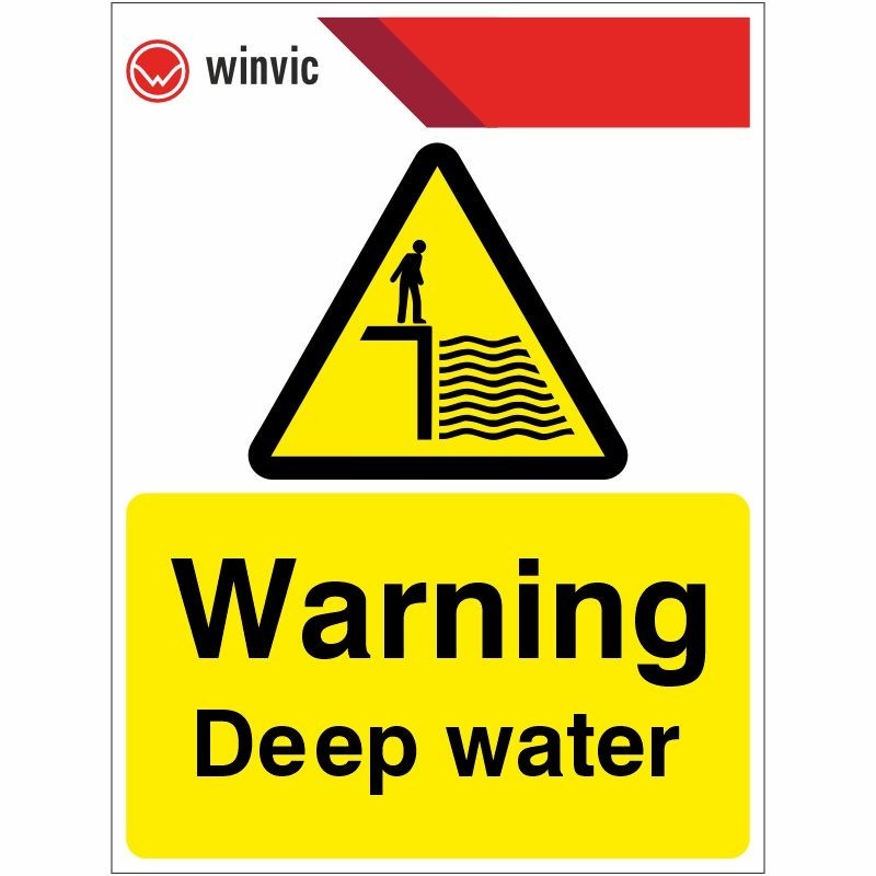 Warning Deep Water Sign