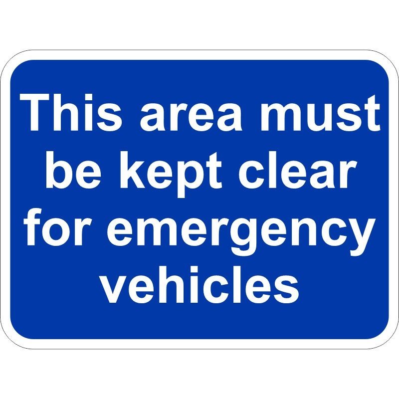 Area Keep Clear Sign 600 x 450mm