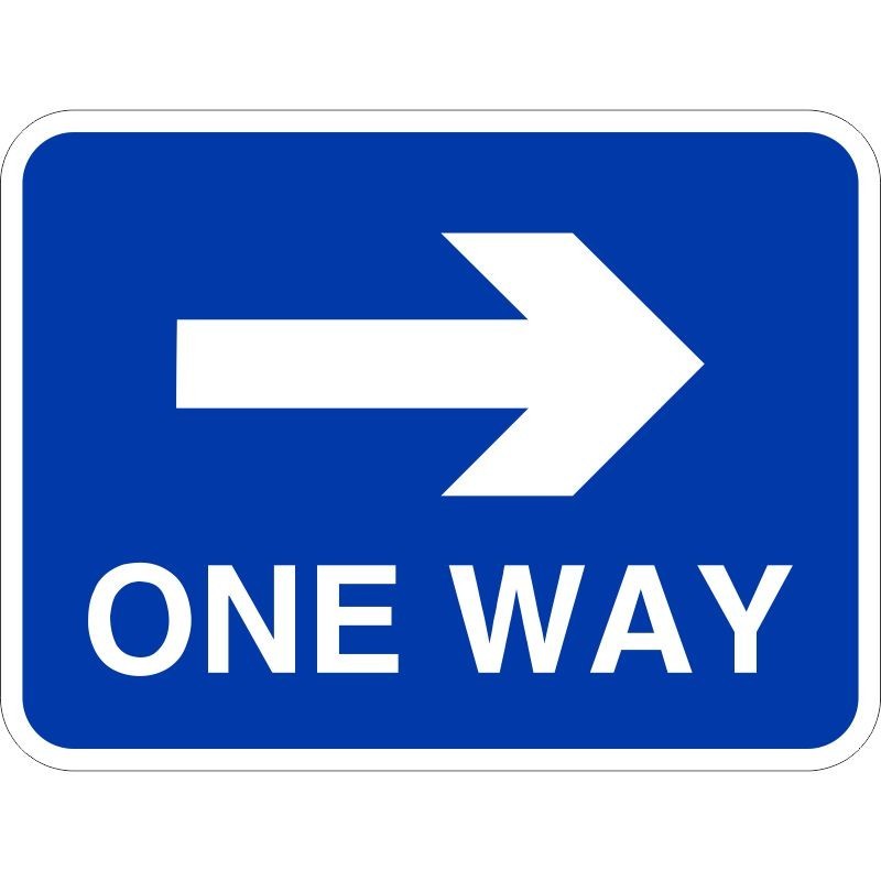 One Way Sign 600 x 450mm